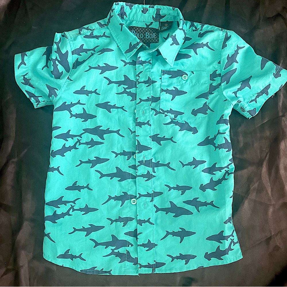 Little Boys Size 5 Short Sleeve Button-Up Shirt